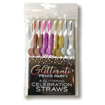 Glitterati Penis Straws