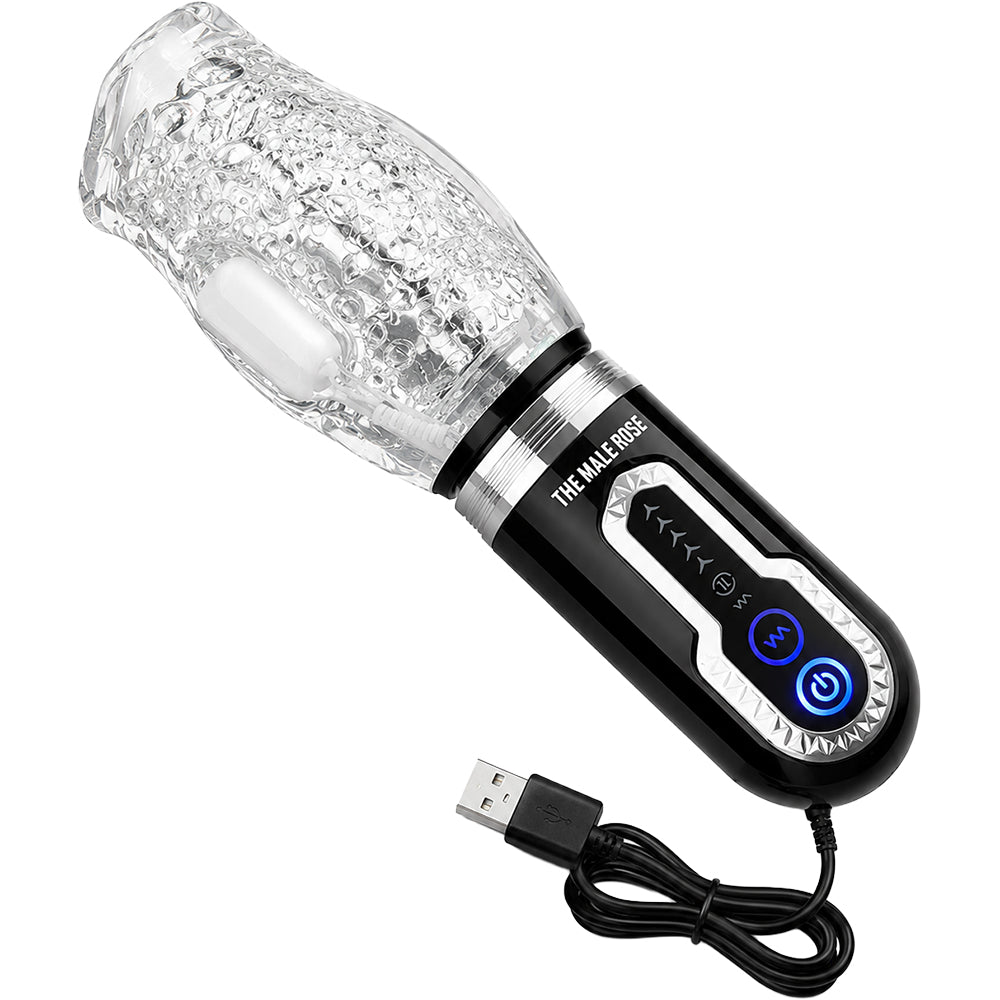 The Male Rose 3 Thrusting, Rotating, and Vibrating Rechargeable Masturbator
