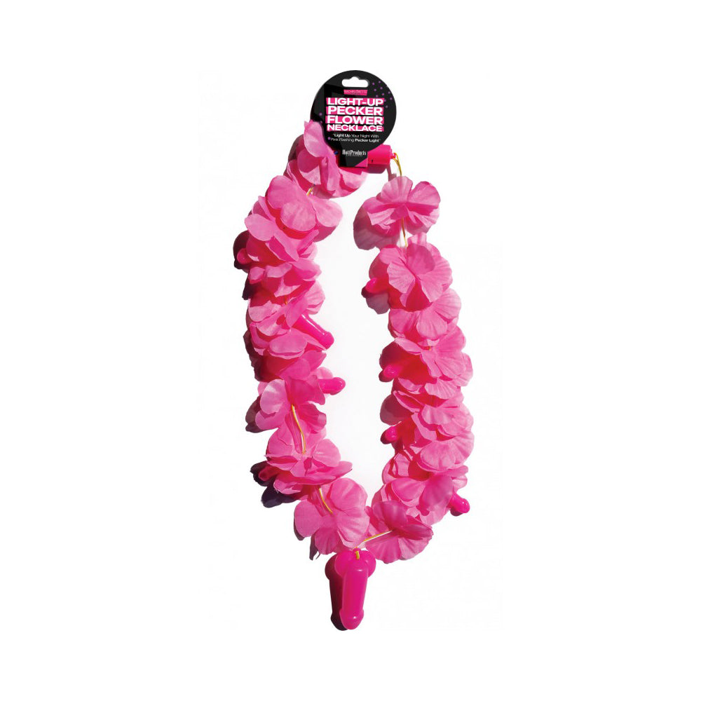 Pink Light Up Flower Pecker Necklace