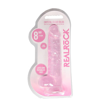 Realrock 8" Realistic Dildo With Balls- Various Colors