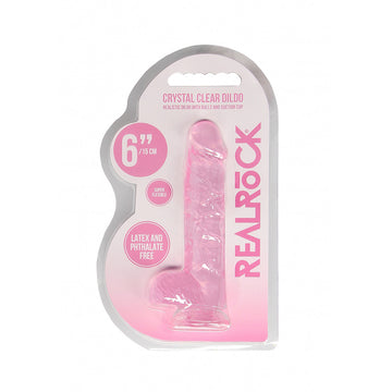 Realrock 6" Realistic Dildo With Balls- Various Colors