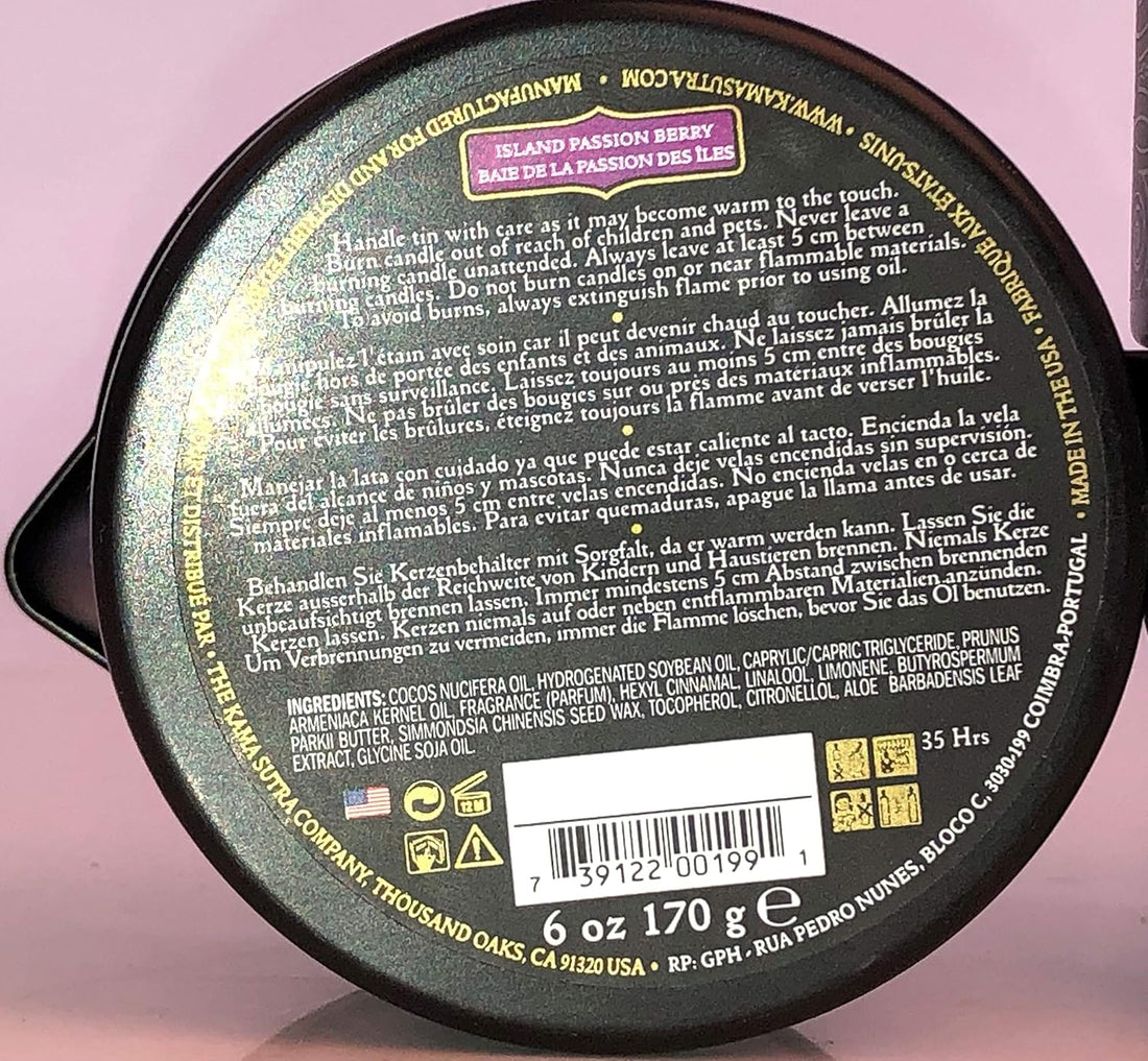 Kama Sutra Massage Candle 6 Ounce- Multiple Sents