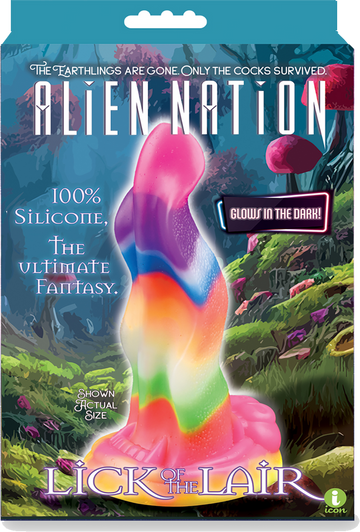 Alien Nation Lick of the Lair Silicone Glow in the Dark Creature Dildo - Multicolor